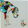 Biscottini Quadro su tela 62x62cm | Quadro soggiorno pittura ad olio | Quadri ufficio e per la casa
