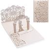 Siumir Biglietto Auguri Matrimonio 3D Invito a Nozze Pop Up con Busta per Anniversario, San Valentino, Regali di Nozze (Rosa)