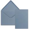 FarbenFroh by GUSTAV NEUSER Set di 25 biglietti singoli con busta, formato DIN A5, 14,8 x 21 cm, in grigio-blu, con buste DIN C5, 15,4 x 22 cm, in grigio-blu - incollaggio a umido - FarbenFroh by GUSTAV NEUSER