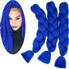 Cybelleza Treccine Extension Capelli Sintetici per Treccine Africane 3 Ciocche 300g Trecce Jumbo Braiding Hair (Blu zaffiro)
