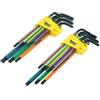 SabreCut Set di 18 chiavi SCTGKB1 Comfort Impugnatura morbida Chiavi di sicurezza Torx esagonali con diamanti in ossido nero extra lunghe - Dimensioni 1,5mm-10mm T10-T50