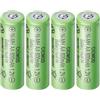 CICMOD - Batterie AA NiMH ricaricabili a luce solare, 1,2 V e 600 mAh, per luci solari decorative da giardino all'aperto, confezione da 4