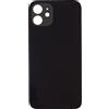 Smartex® Vetro copribatteria per scocca Posteriore Big Hole Compatibile con iPhone 12| Senza Logo (Nero)