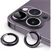 JETech Pellicola Fotocamera per iPhone 14 Pro 6,1 Pollici e iPhone 14 Pro Max 6,7 Pollici, 9H Vetro Temperato Copri Anello Individuale in Metallo, HD Chiaro, 1 Set (Viola Scuro)