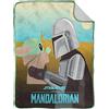 Jay Franco Star Wars The Mandalorian Ti Ho Trovato 130 x 150cm Copridivano Lana Morbido Sherpa