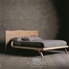 Altacorte Letto Wood di Altacorte matrimoniale con testiera in assi di legno di Rovere