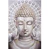 DRW Quadro Tela Legno Rettangolare con un Buddha Multicolore 80 x 3 x 120 cm