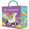 Sassi Gli unicorni. Q-box. Con 10 figure sagomate. Con puzzle