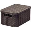 CURVER Cestino STYLE M con coperchio marrone scuro