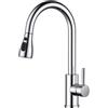 FORIOUS Rubinetto Lavello Cucina, Miscelatore Cucina con Doccetta Estraibile, Acciaio Inox Ad Alta Pressione Orientabile a 360° Monocomando, Cromo Lucido