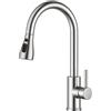 FORIOUS Rubinetto Lavello Cucina, Miscelatore Cucina con Doccetta Estraibile, Acciaio Inox Ad Alta Pressione Orientabile a 360° Monocomando