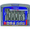 Tivoly 11437070002 FHX06 - Set di 6 punte per metallo Hexa Monobloc Ø 2-10 mm