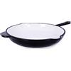 ECHTWERK Padella in ghisa con rivestimento smaltato, padella in ghisa, con due manici e beccuccio, adatta per forni, barbecue, induzione, Ø 26,5 cm, colore nero