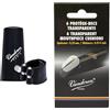 Vandoren LC21P Legatura in Pelle e Copribocchino in Plastica per Clarinetto Sib & VMC6 Salvabocchino da 0.35 mm, Trasparente