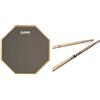 Evans RF12G Pad Allenatore RealFeel, 12 Pollici+ProMark TX5AW Bacchette in Hickory con Punta in Legno