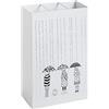 HAKU Möbel Portaombrelli bianco, metallo - Dim. L 30 cm x A 48 cm x P 16 cm, Stile Moderno