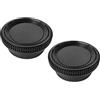 HUIPUXIANG Coperchio della cassa + copriobiettivo posteriore per Nikon D5100 D350 D7000 D850 D810 D800 D750 D600 D3500 D3400 D3300 D3200 D3100 D5600 D5530 00 D5. 200 D90 D80Nikon F/AI Mount DSLR[2 Sets]