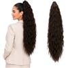 CAISHA 70 Extra Lungo Voluminoso Ondulato Coda Di Cavallo Parrucchino Fibre Sintetiche Resistenti Al Calore Con Clip A Farfalla Marrone H709