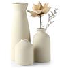CEMABT Ceramica Vaso Set-3 Piccolo Fiore Vaso Per Decor, Minimalista Boho Stile Decor per Matrimonio Cena Tavolo Partito Soggiorno Ufficio Camera da letto… (Beige)