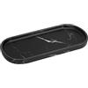 Luxspire Vassoio in Resina, Vassoio Ovale Portaoggetti per Bagno, Vassoio Decorativo Organizer per Tessuti Candele, Vassoio da Bagno per Sapone Shampoo Profumi Asciugamano Pianta, Inchiostro Nero