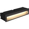 DAWALIGHT Luci Esterne a Mattoni Alimentate a Rete, Luce da Parete da Giardino IP65 Impermeabili 10W 3000K LED Applique da Incasso per Scale Terrazza Balcone Patio, Grigio scuro