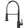 FORIOUS Miscelatore Cucina Nero, Rubinetto Lavello Cucina, Acciaio Inox Ad Alta Pressione Orientabile a 360°Monocomando