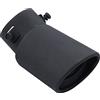 ETOPARS 62mm Tubo di Scarico Auto Universale Terminale di Scarico Tubo di Punta del Silenziatore di Scarico Acciaio Inossidabile Uscita Singola Curva Nero