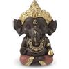 Zen Light Ganesh 3 - Portafortuna, decorazione Zen e Feng Shui, per creare un'atmosfera rilassante e spirituale, idea regalo, altezza: 11,5 cm, colore: verde e marrone - Zen'Light