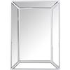 DRW Specchio da parete rettangolare in legno di colore bianco 60 x 3 x 90 cm