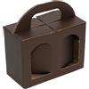 Weboxes Porta vasetti 17 x 8 x 12cm (LxPxH) Confezione da 20 pezzi - Colore marrone -