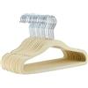 Amazon Basics Grucce in velluto per vestiti di neonati e bambini, antiscivolo, 29,5 cm, confezione da 30, Beige