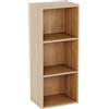 Vida Designs Oxford, Libreria a cubi a 3 Ripiani, in Legno, per esporre e conservare, per Ufficio e Soggiorno, Rovere