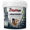 MAXMEYER PITTURA MURALE PER INTERNI, PER PARETI SENZA MACCHIE, LA SMACCHIABILE BIANCA 4 L