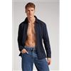 Intimissimi Camicia Manica Lunga In Cotone Fiammato Blu