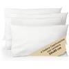 Generico Federe Copricuscino Letto con Cerniera - Copricuscino Letto Anallergico - Coprifedere Cuscini per Camera - Federe Cuscini 50x80 cm - 4 Pezzi