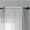 GIRASOLE HOME® Coppia Tende Filtranti in Tessuto Misto Lino Tenda a Righe per Soggiorno Camera e Interni 2 Pannelli con Tasca (Grigio, 60x145cm)