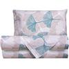 Smart Deco Home Completo letto lenzuola federe letto stampa fantasia fiori foglie floreale 100% Cotone Made in Italy SINGOLO FOGLIE GINKGO AZZURRO