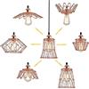 Mengjay Interna E27 Plafoniera Lampadario, Mount lluminazione pendente Vintage Industriale Soffitto Luce, Lampada a Sospensione in metallo ferro per corridoio, portico, camera da letto caffè (oro rosa)