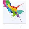 Declea Quadro Colorato pronto da appendere Fantasia Astratta - Quadro decorazione murale per camera da letto, salotto Realizzato a mano, Multicolore