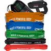 raigeki Fitness BUILD A POWERFUL BODY Raigeki - Fasce elastiche per fitness (+ piastre di allenamento) [Singoli e set] lunghe resistenze per gli sport di forza, per fitness, terrable, fasce da ginnastica (arancione (40-100 kg))
