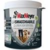 MAXMEYER PITTURA MURALE PER INTERNI, PER PARETI SENZA MACCHIE, LA SMACCHIABILE BIANCA 0,75 L