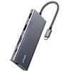 Anker Hub USB-C Anker, adattatore hub USB-C PowerExpand+ 11 in 1 USB C, HDMI e DP 4K@60 Hz, PD 100 W, porte USB-C e 3 USB-A, 1 Gbps Ethernet, audio 3,5 mm, lettore schede microSD e SD