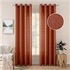 MIULEE Tende Lino Trasparenti Voile Bianche con Anelli per Camera da Letto Salotto Moderne Soggiorno Eleganti Finestre di Casa 140X225 CM Rosso