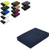 EXKLUSIV HEIMTEXTIL Lenzuolo con angoli elasticizzati in diverse misure e colori, Spugna, blu navy, 140 - 160 x 200 cm
