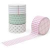 Suck UK Nastro adesivo Washi Memo | Forniture artistiche | Nastro adesivo decorativo | Nastro adesivo colorato | Set di 4 rotoli per selotape | Forniture artigianali | Accessori per scrapbooking |