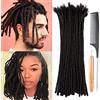 originea 100% Capelli Umani Dreadlocks Estensioni 6 pollici Afro Kinky Nero 10 Fili 0.4cm Moda Crochet Intrecciatura Capelli Per Le Donne di Originea (6 pollici, 10 locs)
