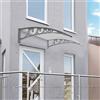 YJIIJY Pensilina Tettoia per Porta, in Alluminio, Tenda da Veranda Pensilina, per Porta o Finestra per Esterno, Disponibili in Diverse Misure (100 x 200 CM)