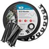 WDB Bordo flessibile in plastica, lunghezza 10 m, altezza 4 cm, con 20 chiodi di fissaggio, colore nero, RAL 9005