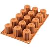 silikomart | SF059 Stampo in Silicone per Monoporzioni MIDI CANNELÈ, Antiaderente, 15 Cavità, Confezione da 1 Stampo per Dolci, Ø 45 h 45 mm, Made in Italy