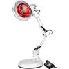 Relassy Lampada Infrarossi, 150W Lampada Riscaldante Infrarossi, 10 Livelli di Temperatura Luce Infrarossa con Timer, Infrared Lamp per Alleviare Ll Disagio Muscolare, Red Light per Saloni di Bellezza